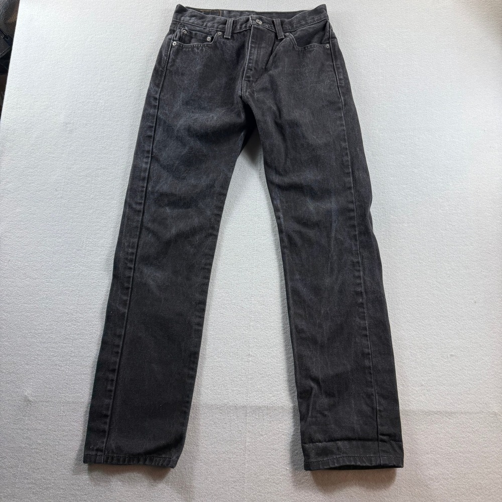 Levi 505 Regular Fit Jeans Mens 30x32 (Fit 28x30) Black Straight Leg Denim
